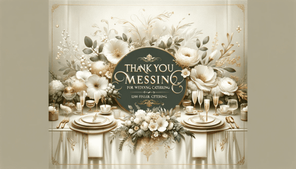 Thank You Message for Wedding Catering
