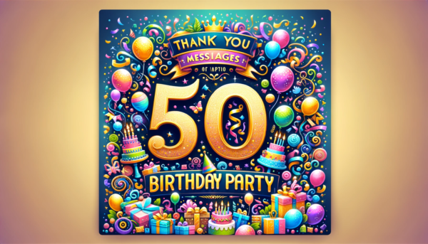 Thank You Messages for Attending 50th Birthday Party